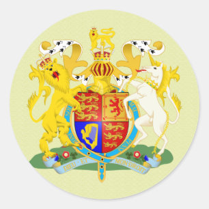 Königreich-Wappen Detail Runder Aufkleber