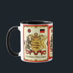 Königreich Württemberg ~ Vintages Wappen Tasse<br><div class="desc">Königreich Württemberg ~ Vintages Wappen drucken. Wappen für das Königreich von Württemberg. Dieser wunderbare Vintage Kunstdruck ist schön zu seiner ehemaligen Helligkeit von den Künstlern an der Vintagen Fabrik erhöht worden und wieder.hergestellt worden. Wir haben auch eine höfliche Grenze um das Bild hinzugefügt, das es ein Auge wirklich anziehende Arbeit...</div>