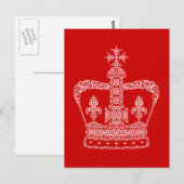Königs- oder Königinnenkrone Postkarte (Vorne/Hinten)