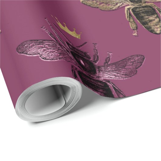 Königsbiene Geschenkpapier (Rolleneckpunkt)