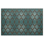 Königsblau auf dem Retro Damast-Luxus Browns Stoff (Yard (91,4 cm))