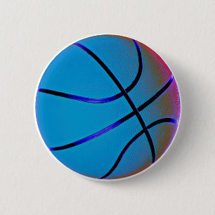 Königsblau-Basketball Button