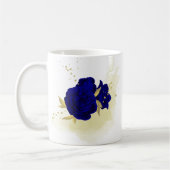 Königsblau-Blumengold Kaffeetasse (Links)