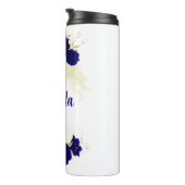 Königsblau-Blumengold Thermosbecher (Nach rechts gedreht)