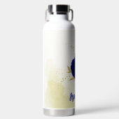 Königsblau-Blumengold Trinkflasche (Vorderseite)