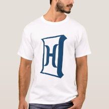 Königsblau Buchstabe H Elegantes Initial-Monogramm