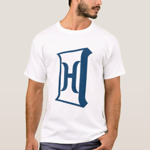 Königsblau Buchstabe H Elegantes Initial-Monogramm T-Shirt