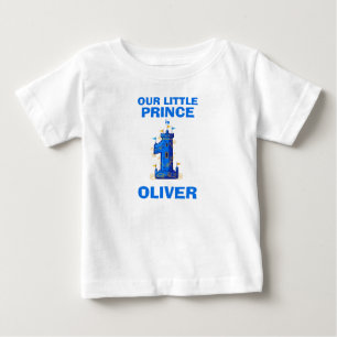 Königsblau Burg Erste Geburtstag Baby T-shirt