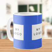 Königsblau des Firmenlogos Kaffeetasse