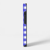 Königsblau Gingham iPhone Hülle (Linke Seite)