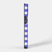 Königsblau Gingham iPhone Hülle (Rechte Seite)