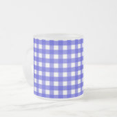 Königsblau Gingham Mattglastasse (Vorderseite Links)