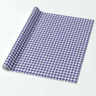 Königsblau-Gingham-Packpapier Geschenkpapier