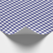 Königsblau-Gingham-Packpapier Geschenkpapier (Ecke)