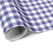 Königsblau-Gingham-Packpapier Geschenkpapier (Rolleneckpunkt)