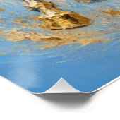 Königsblau-Gold-Pferdposter Poster (Ecke)