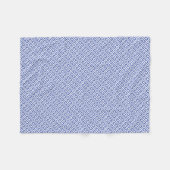 Königsblau-griechisches Schlüsselmuster Fleecedecke (Vorderseite (Horizontal))