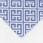 Königsblau-griechisches Schlüsselmuster Fleecedecke (Ecke)