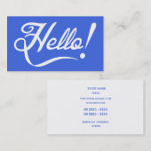 Königsblau hallo visitenkarte (Vorne/Hinten)