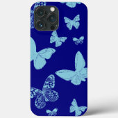 Königsblau Hellblauer Monarch Schmetterlinge Case-Mate iPhone Hülle (Rückseite)