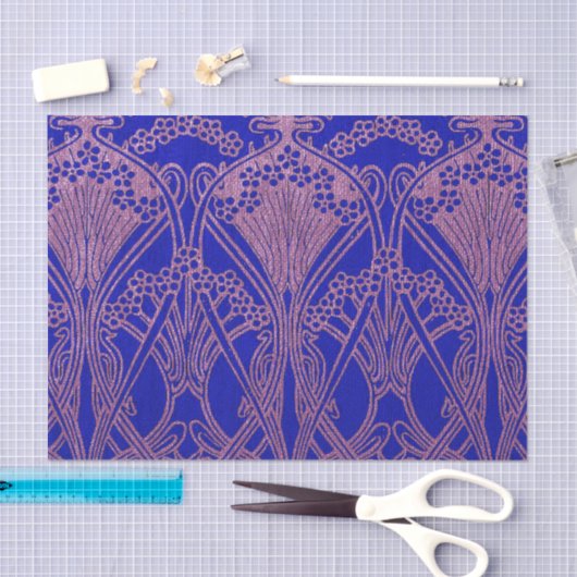 Königsblau, Jugendstil, königlich lila, Flora Seidenpapier (Handwerk)