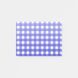 Königsblau kariert post-it klebezettel