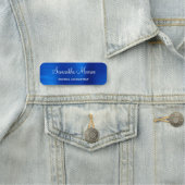 Königsblau Metallic Namensschild (Beispiel)