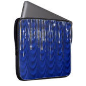 Königsblau mit Gold drapiert Luxus Laptopschutzhülle (Vorne Rechts)