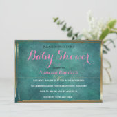 Königsblau mit Goldfarbe, niedlich Einladung (Stehend Vorderseite)