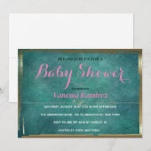 Königsblau mit Goldfarbe, niedlich Einladung (Vorne/Hinten)