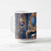 Königsblau Rococo Kaffeetasse (Vorderseite Links)