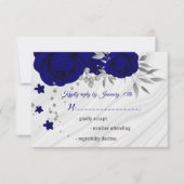 Königsblau RSVP Karte (Vorderseite)