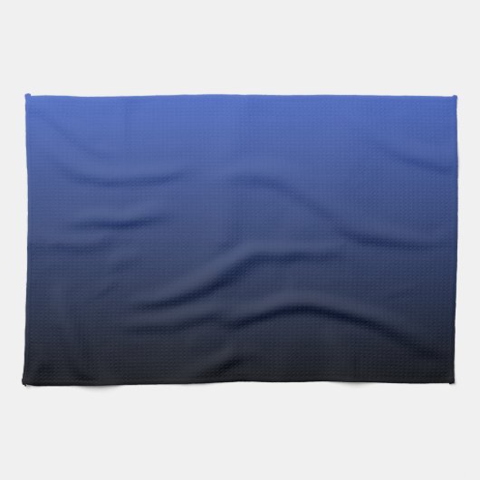 Königsblau-Schwarzes Ombre Geschirrtuch (Horizontal)