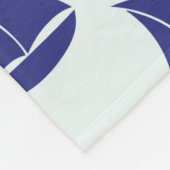 Königsblau-Segelboot-Muster Fleecedecke (Ecke)