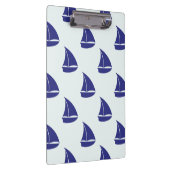Königsblau-Segelboot-Muster Klemmbrett (Rechts)
