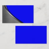 Königsblau-silberne Metallkurven-Visitenkarten Visitenkarte (Vorne/Hinten)