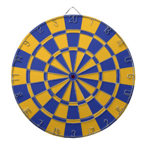 Königsblau und Gold Dartscheibe