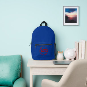 Königsblau und Rote Schulfarben und -abzeichen Bedruckter Rucksack