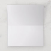 Königsblau und silberne Blume botanische Platzkart Platzkarte (Innenseite Aufgefaltet)