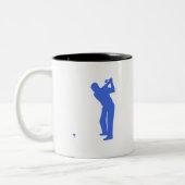 Königsblau-und Weiß-Golf Zweifarbige Tasse (Links)