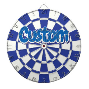 Königsblau und Weiß mit blauem benutzerdefiniertem Dartscheibe