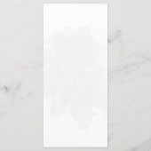 Königsblau und weiße Blume Silberbotanische Hochze Menükarte (Rückseite)