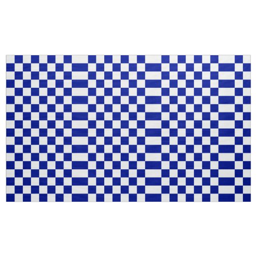 Königsblau-und weißeskariertes Muster-Gewebe Stoff (Yard (91,4 cm))