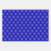 Königsblau weiß geschenkpapier set (Vorderseite 2)