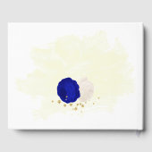 Königsblau-weiße Blume Goldmedaille botanische Hoc Gästebuch (Rückseite)