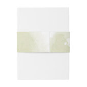 Königsblau, weiße Blume, grüne Blätter Hochzeit Einladungsbanderole (Rückseitenbeispiel)