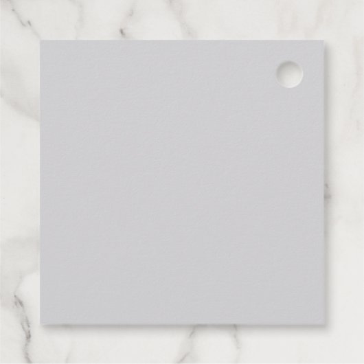 Königsblau-weiße Blume Silber-Blätter bevorzugen T Geschenkanhänger (Rückseite)