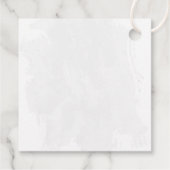 Königsblau-weiße Blume Silberhochzeit Geschenkanhänger (Rückseite)