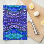 Königsblauaqua Hippie tiedye Wolldeckemuster Geschirrtuch (Viertel Falte)
