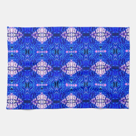 Königsblaudiamantsand Hippie tiedye Küchentuch (Horizontal)
